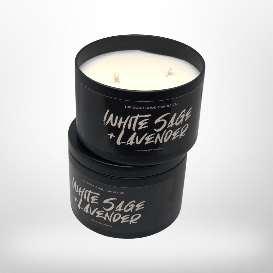 White Sage + Lavender Premium Soy Candle