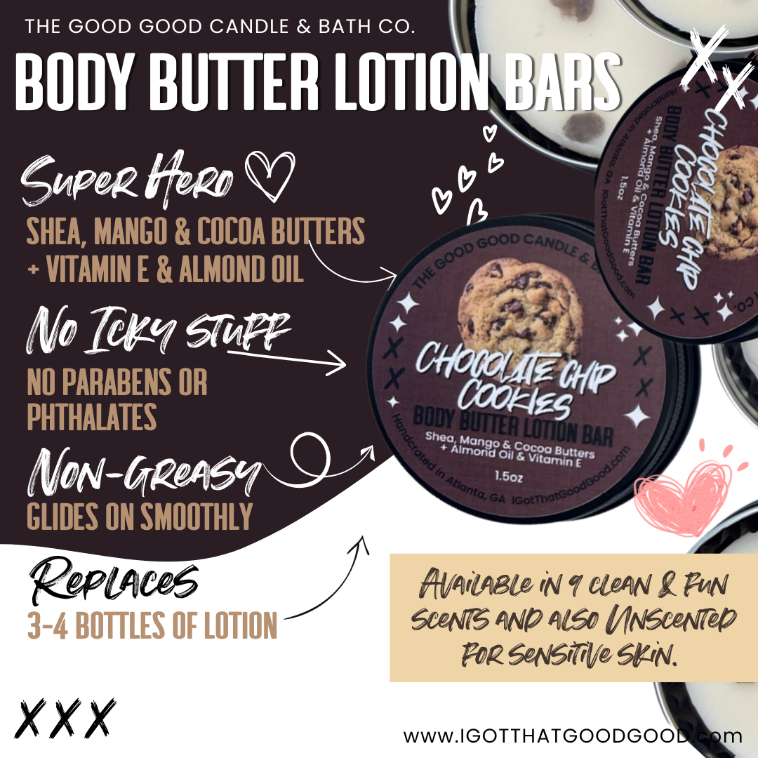 Chocolate Chip Cookie Shea Body Butter Lotion Bar