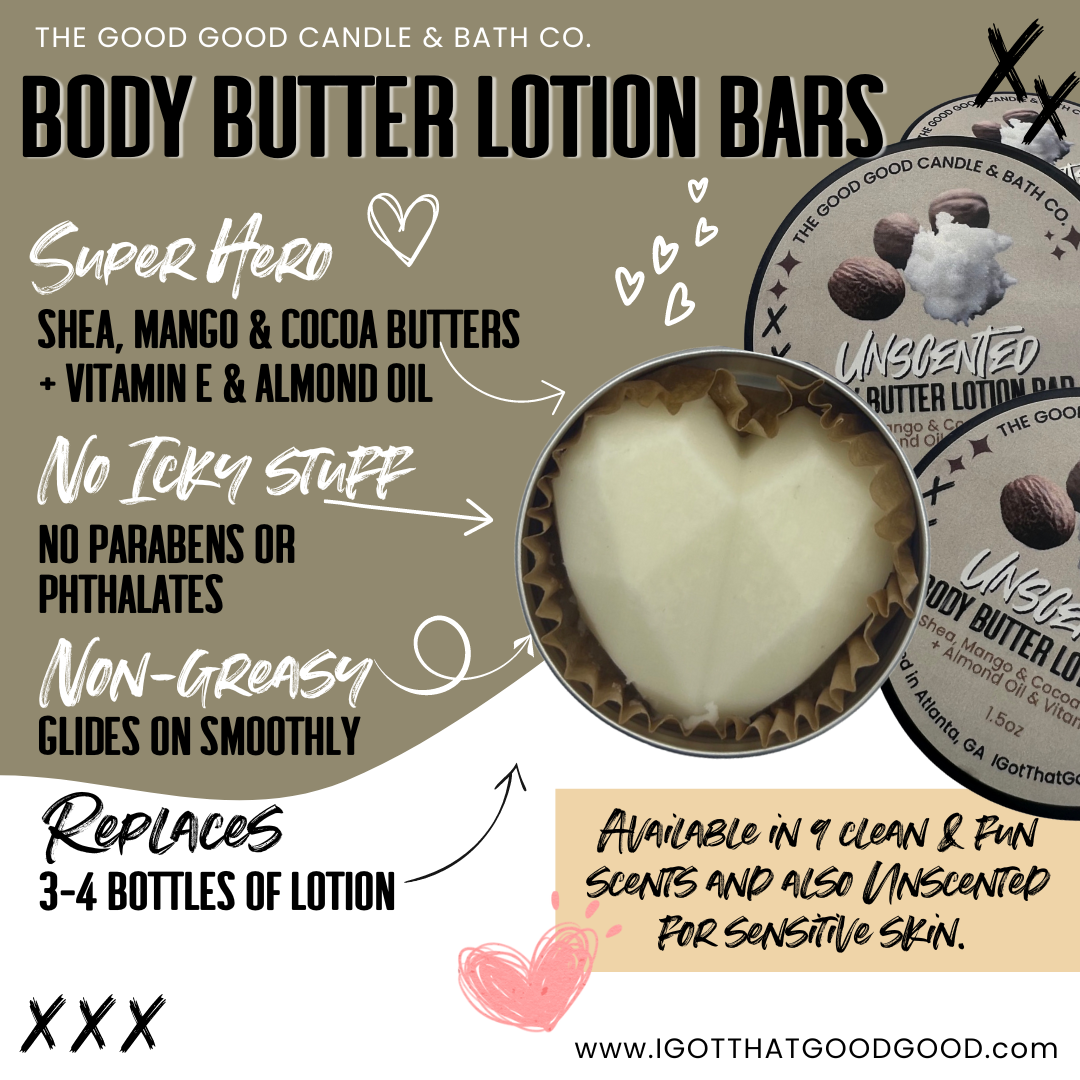 Unscented Shea Body Butter Lotion Bar