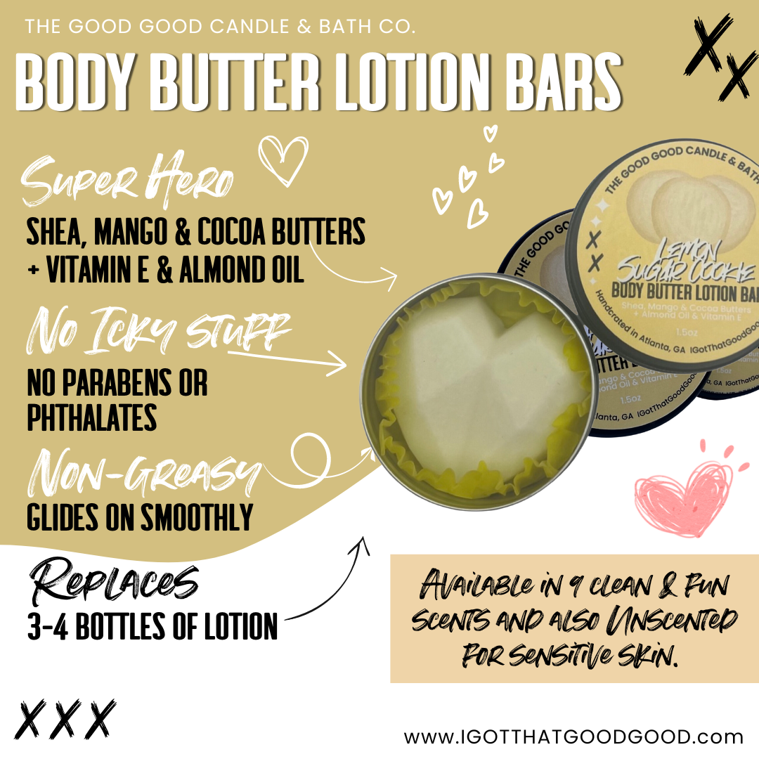 Lemon Sugar Cookie Shea Body Butter Lotion Bar