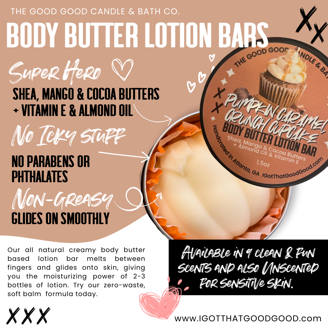 Pumpkin Caramel Crunch Cupcake Shea Body Butter Lotion Bar