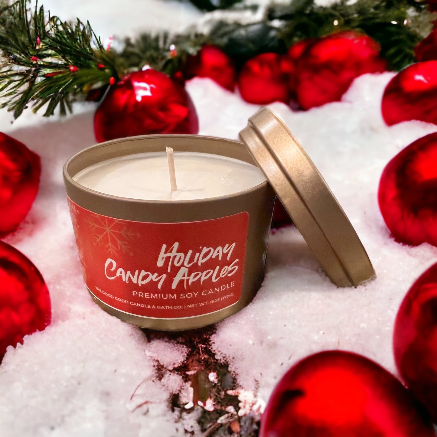 Holiday Candy Apples Premium Soy Candle
