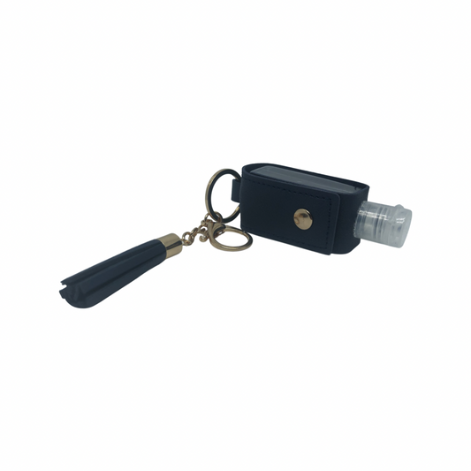 Sanitizer Holder with Tassle Navy