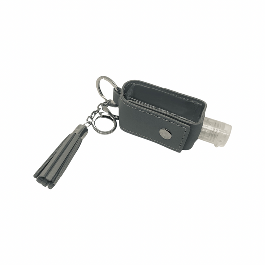 Sanitizer Holder with Tassle Grey