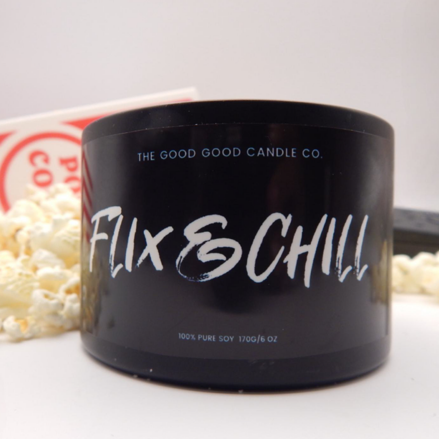 Caramel Popcorn Premium Soy Candle “Flix & Chill”