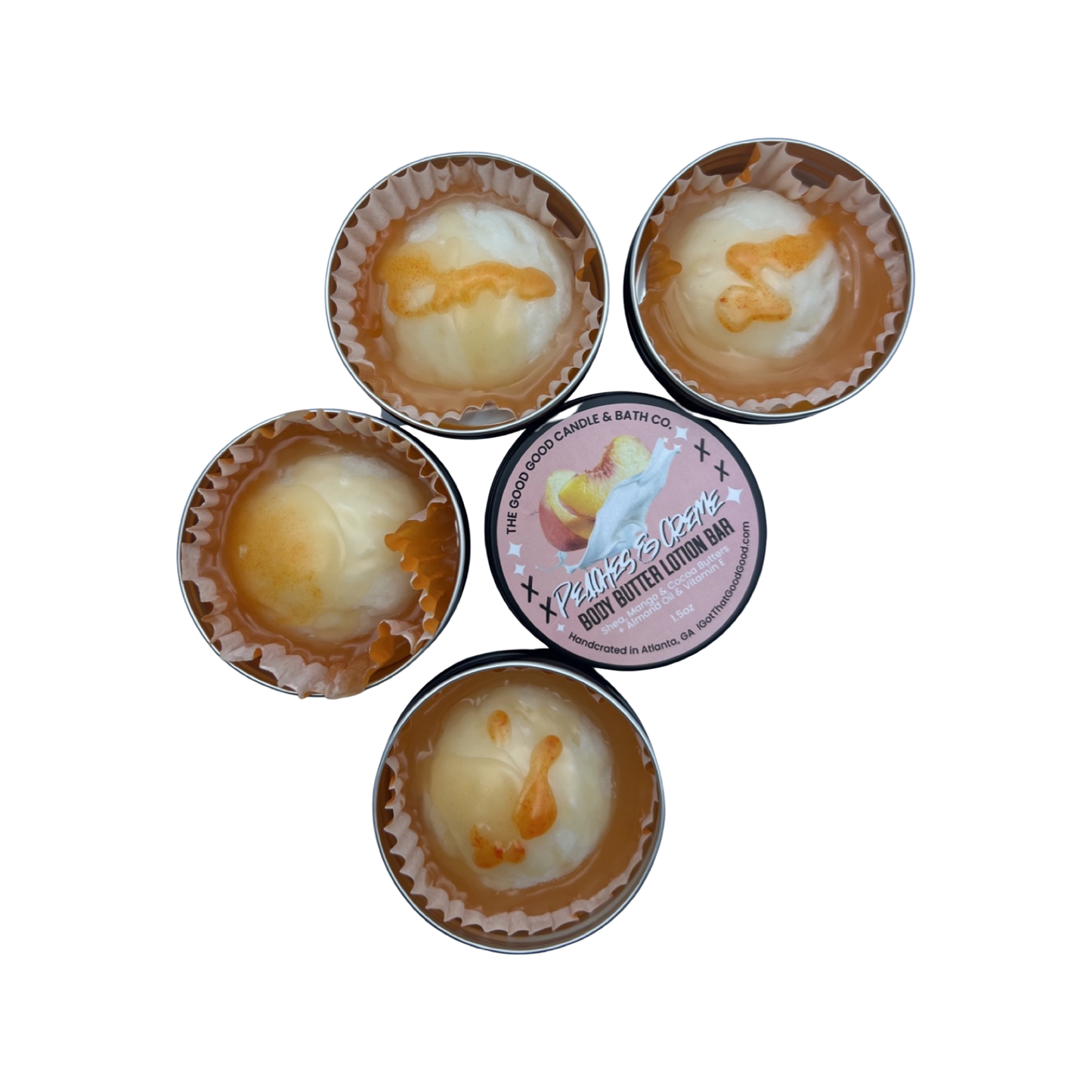 Peaches & Creme Shea Body Butter Lotion Bar