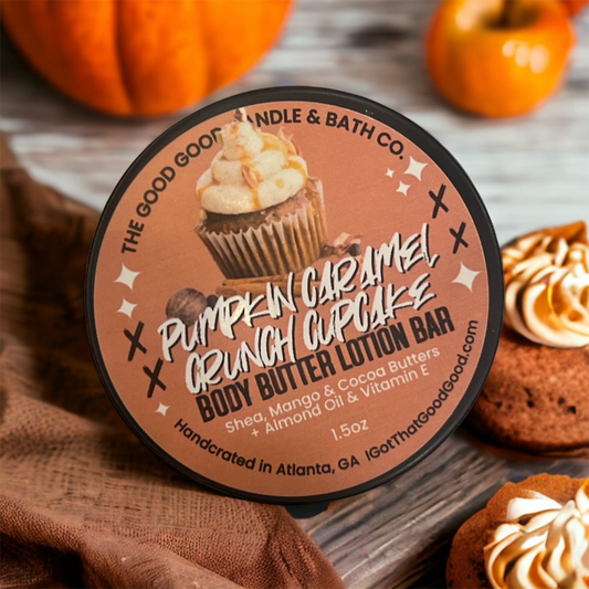 Pumpkin Caramel Crunch Cupcake Shea Body Butter Lotion Bar